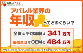 アパレル業界の年収ってどのくらい 仕事内容と年代別の一覧表でまとめました リアコミ