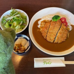 【琴浦町】レストラン グレイン｜人気ご当地グルメ！元祖あごカツカレーがワンだふる…🍛