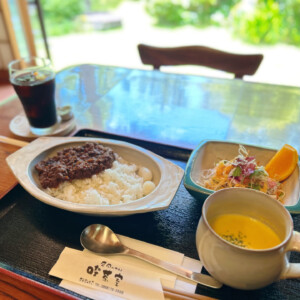 【智頭町】庭園のみえる喫茶室｜石谷家住宅の庭を眺めながら味わう旬菜カレーと極上の癒し時間