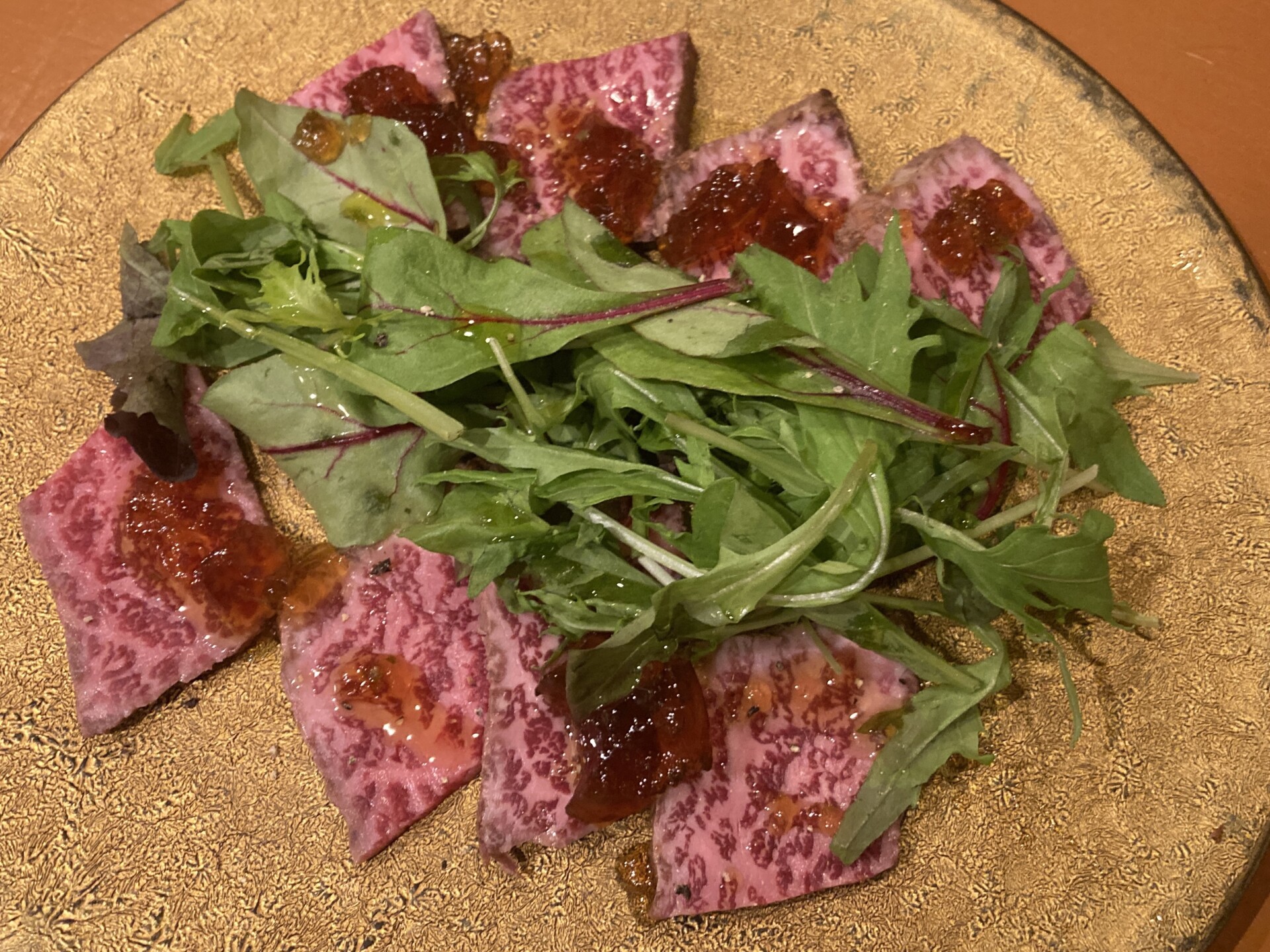 注文したメニュー