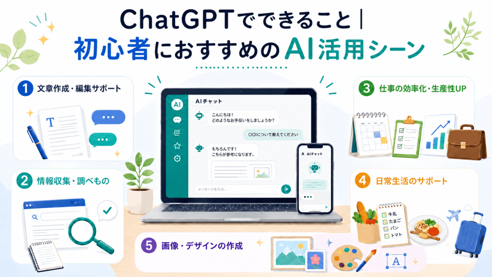 【初心者向け】ChatGPTの活用法をわかりやすく解説！ビジネス・日常生活で今日から使える便利な使い方